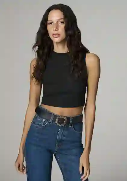 Resim Siyah Crop Atlet